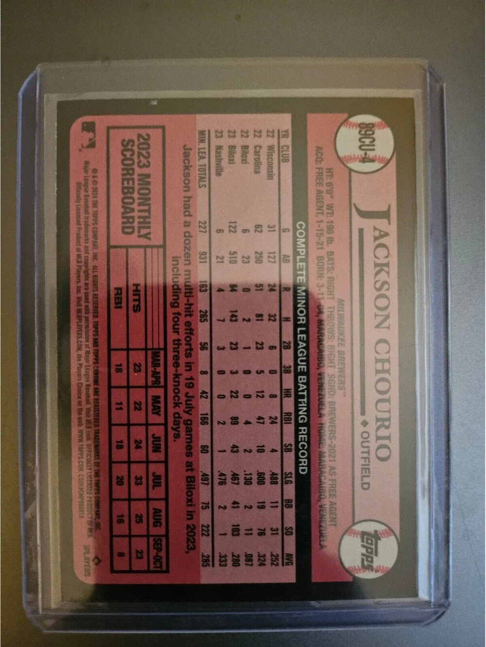 2024 Topps Chrome Update 35th Anniversary #89CU-4 Jackson Chourio Rookie RC - Picture 2 of 2